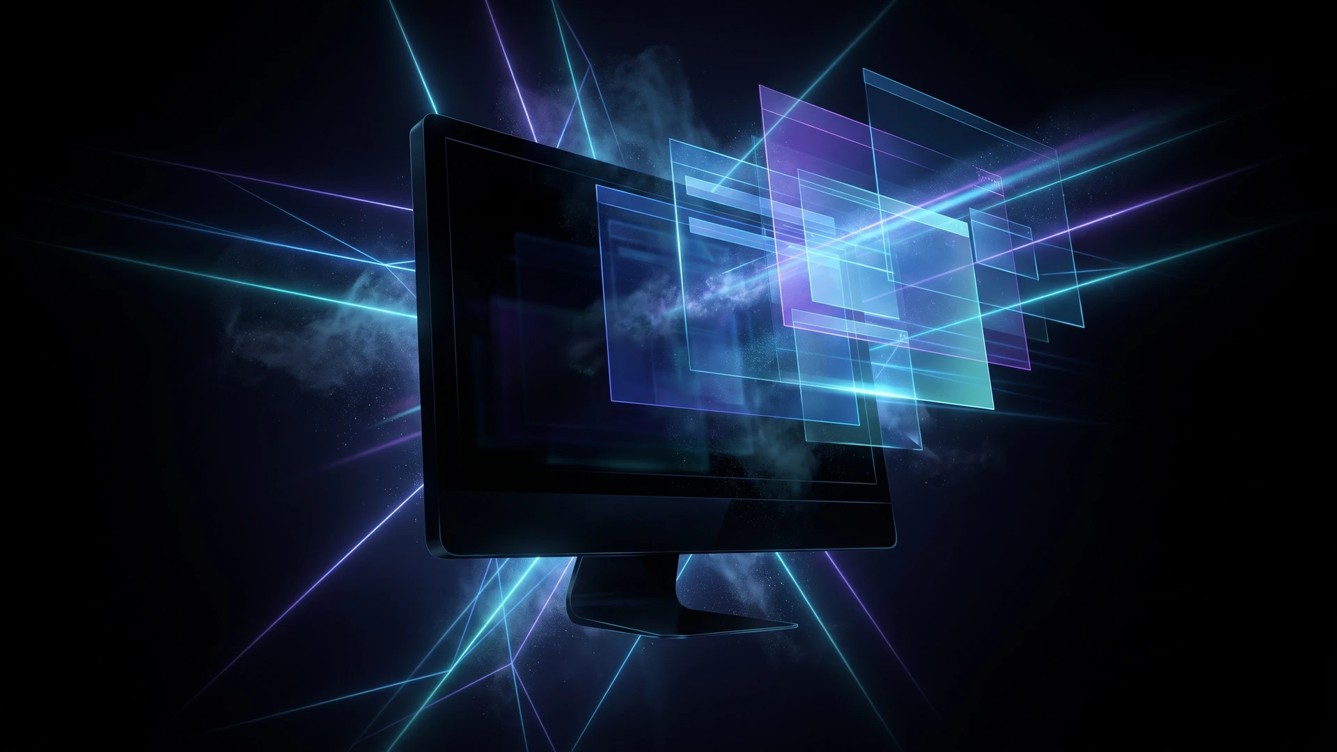 Windows・Macのデスクトップ上で動くツールの抽象イメージ